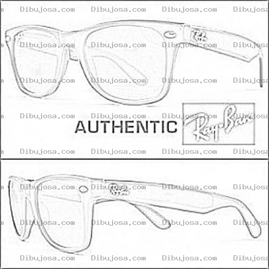 Dibujo para colorear Ray Ban Wayfarer Coloring Page