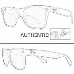 Dibujo para colorear Ray Ban Wayfarer Coloring Page