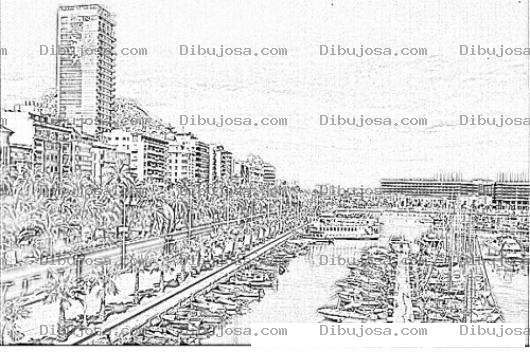 Dibujo para colorear Colorear Alicante