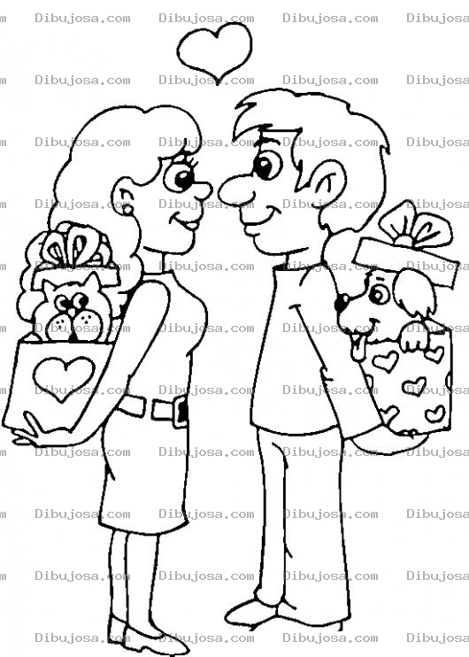 Dibujo para colorear Dibujos Para Enamorados