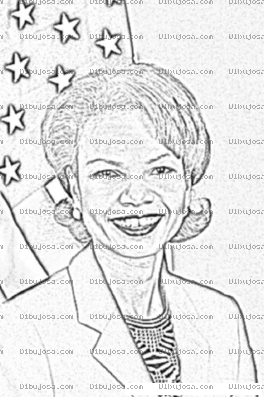 Dibujo para colorear Condoleezza Rice Coloring Page