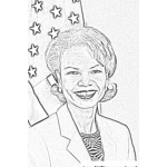 Dibujo para colorear Condoleezza Rice Coloring Page