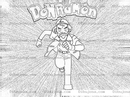 Dibujo para colorear Colorear Donramon Pokemon
