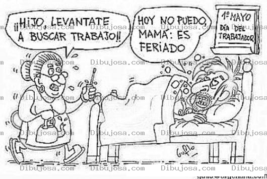 Dibujo para colorear Dia Del Trabajo Para Colorear A Un Hijo Huevon Flojo Haragan Huevonazo Y Holgazan