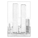 Dibujo para colorear World Trade Center Coloring Page Wtc Para Colorear Y Pintar