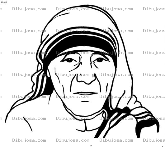 Dibujo para colorear Mother Teresa Coloring Page Dibujo De La Madre Teresa Para Colorear Y Pintar