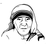 Dibujo para colorear Mother Teresa Coloring Page Dibujo De La Madre Teresa Para Colorear Y Pintar