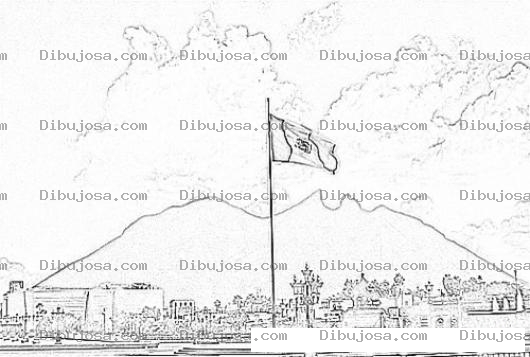 Dibujo para colorear Monterrey Coloring Page Dibujo De Monterey Mexico Para Colorear Y Pintar