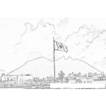 Dibujo para colorear Monterrey Coloring Page Dibujo De Monterey Mexico Para Colorear Y Pintar