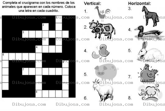 Dibujo para colorear Crucigrama Para Ninos Pequenos