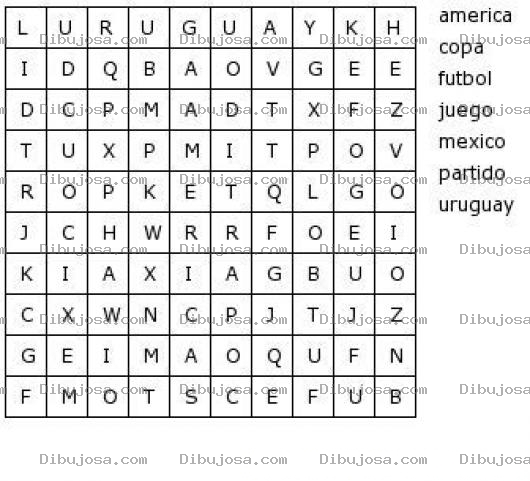 Dibujo para colorear Juego De Sopa De Letras De Futbol Para Imprimir