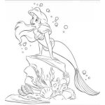 Dibujo para colorear la sirenita para dibujar
