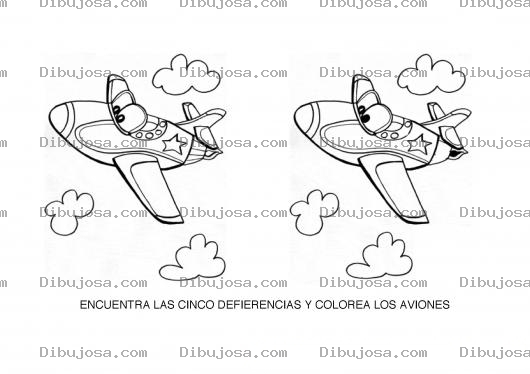Dibujo para colorear Cinco Diferencias Para Colorear