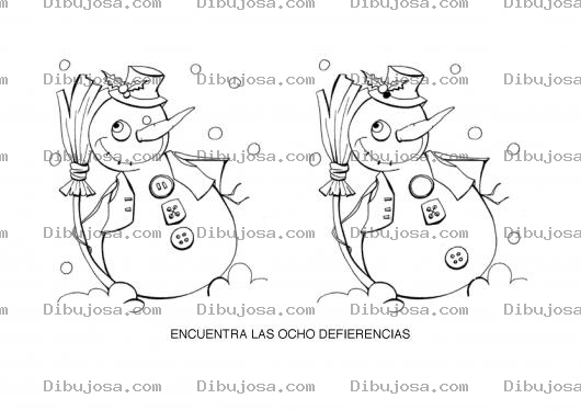Dibujo para colorear Imprime Y Encuntra Las Ocho Diferencias