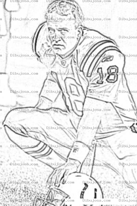 Dibujo para colorear Peyton Manning Coloring Page
