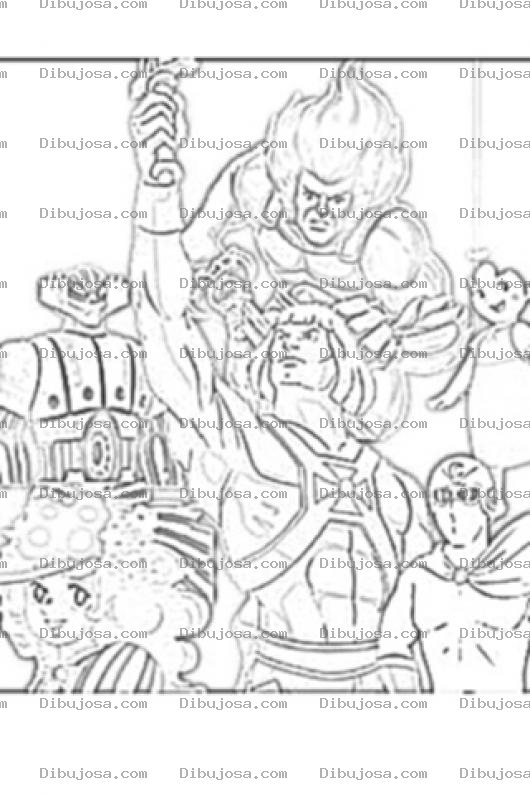 Dibujo para colorear Caricaturas De Pos 80 Para Colorear
