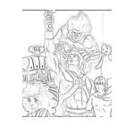 Dibujo para colorear Caricaturas De Pos 80 Para Colorear
