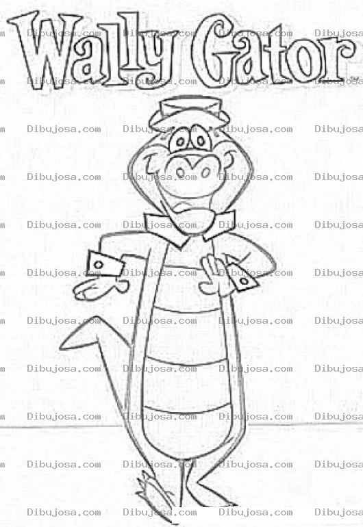 Dibujo para colorear Lagarto Juancho Para Colorear Wally Gator Coloring Page