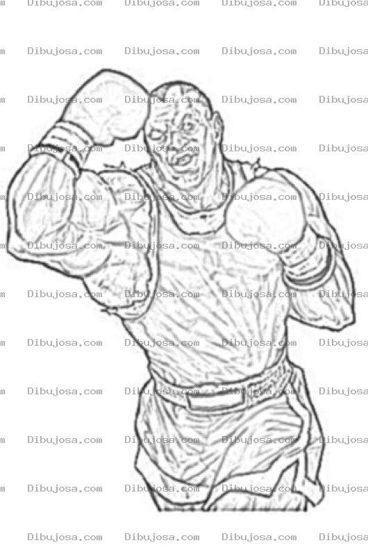 Dibujo para colorear Colorear Boxeador M Bison De Street Fighter