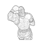 Dibujo para colorear Colorear Boxeador M Bison De Street Fighter