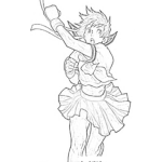 Dibujo para colorear Shun Lee Street Fighter Chinese Girl Coloring Page Para Pintar A Chunli
