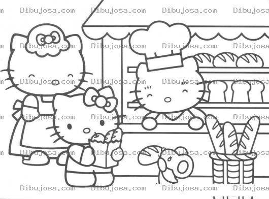 Dibujo para colorear Dibujar hello kitty
