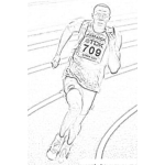 Dibujo para colorear Usain Bolt Jamaican Runner Coloring Page
