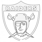 Dibujo para colorear Oakland Raiders Logo Coloring Page Para Pintar Y Colorear