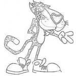 Dibujo para colorear Chetos Tigre Mascota Para Colorear