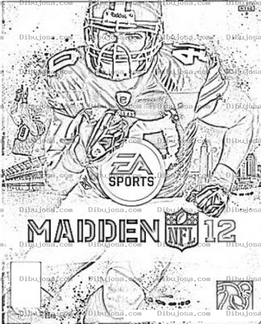 Dibujo para colorear Madden 12 Game Coloring Page