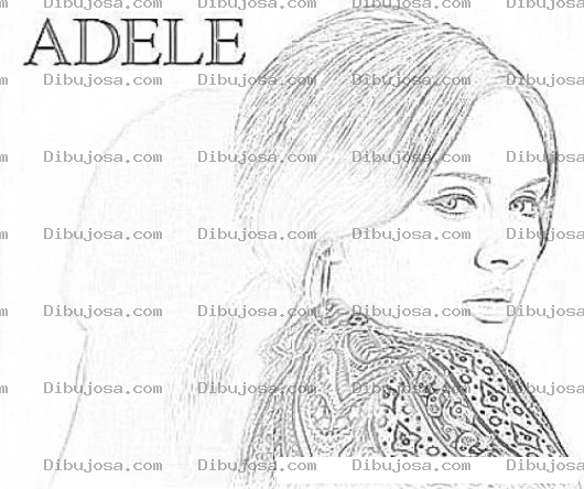 Dibujo para colorear Adele Singer Coloring Page