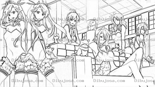 Dibujo para colorear Mangastream Coloring Page Mujeres Manga Para Colorear