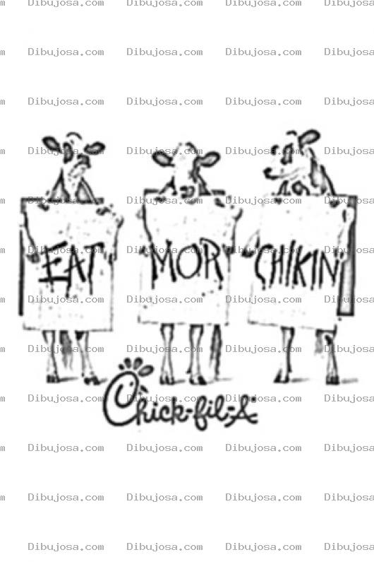 Dibujo para colorear Chick Fil A Coloring Page
