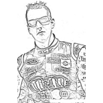 Dibujo para colorear Kyle Busch Racer Coloring Page