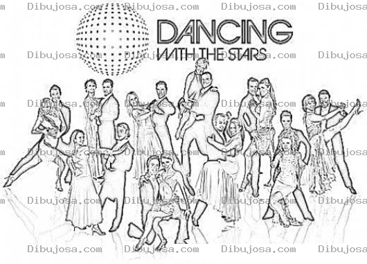 Dibujo para colorear Dwts Dancing With The Stars Coloring Page