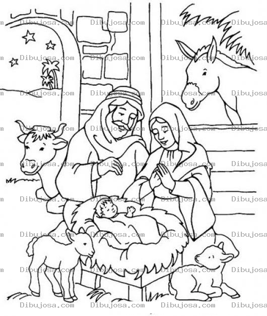 Dibujo para colorear Nacimiento Del Rey Jesus para colorear