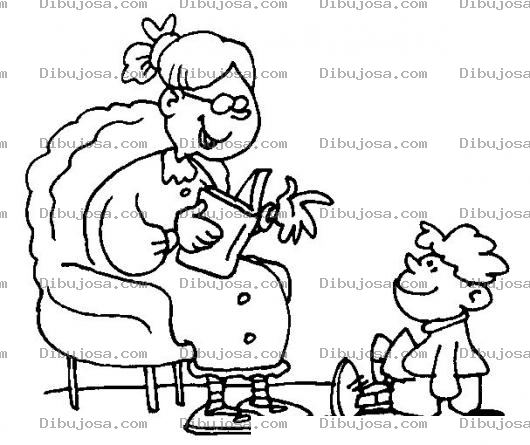 Dibujo para colorear Colorear Abuelita Contando Un Cuento A Su Nieto