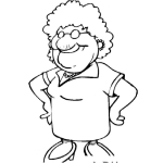 Dibujo para colorear Colorear Abuela