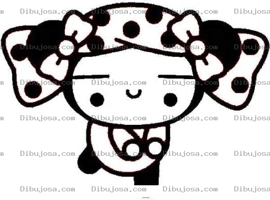 Dibujo para colorear Pintar a Pucca