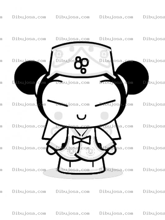 Dibujo para colorear Colorar a Puca de Enfermera
