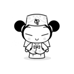 Dibujo para colorear Colorar a Puca de Enfermera
