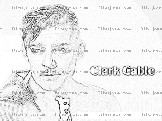 Dibujo para colorear Clark Gable Coloring Page Para Colorear Y Pintar