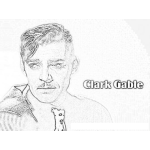 Dibujo para colorear Clark Gable Coloring Page Para Colorear Y Pintar