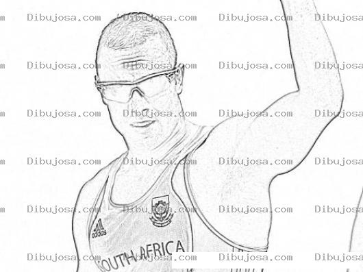 Dibujo para colorear Oscar Pistorius Coloring Page Para Pintar Y Colorear