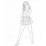 Dibujo para colorear Nicole Vaidisova Coloring Page Para Colorear Y Pintar