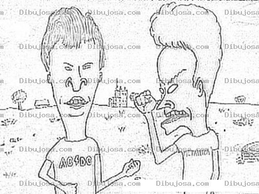 Dibujo para colorear Beavis And Butthead Mtv Coloring Page Para Pintar Y Colorear