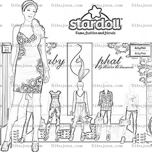Dibujo para colorear Stardoll Kimora Lee Simons Dressup Coloring Page Para Colorear E Imprimir