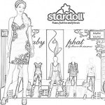 Dibujo para colorear Stardoll Kimora Lee Simons Dressup Coloring Page Para Colorear E Imprimir