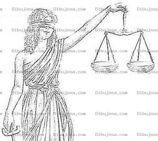 Dibujo para colorear Colorear Mujer De Justicia