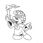 Dibujo para colorear Pitufo pitufo mago